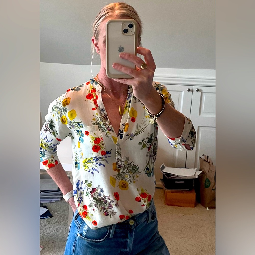 Floral long sleeved blouse